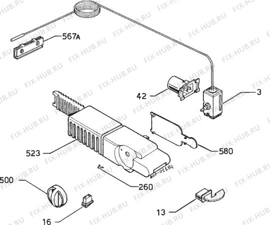 Взрыв-схема холодильника Privileg 020678 9 - Схема узла Refrigerator electrical equipment